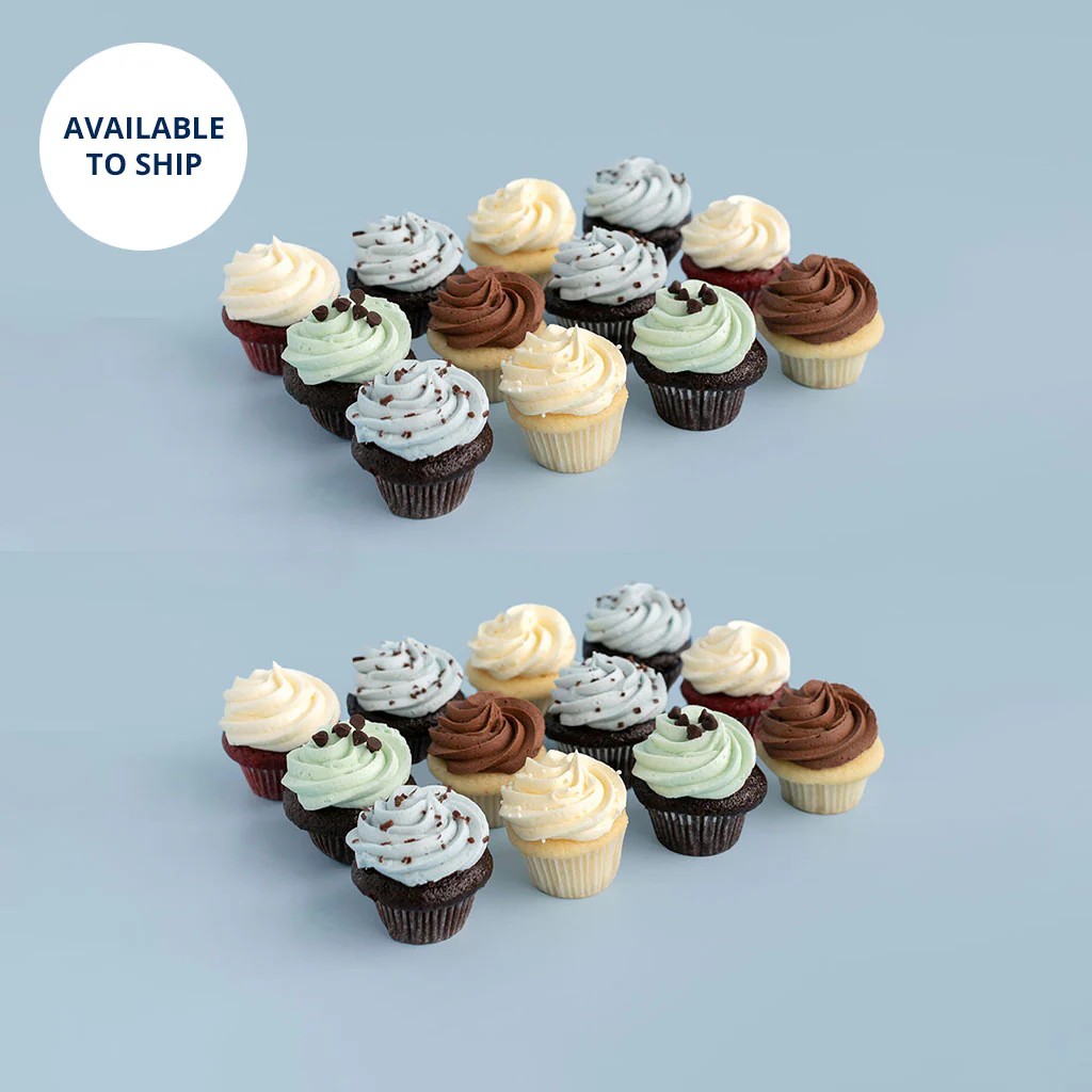 Blue Mini Cupcake Dozen | Two Pack